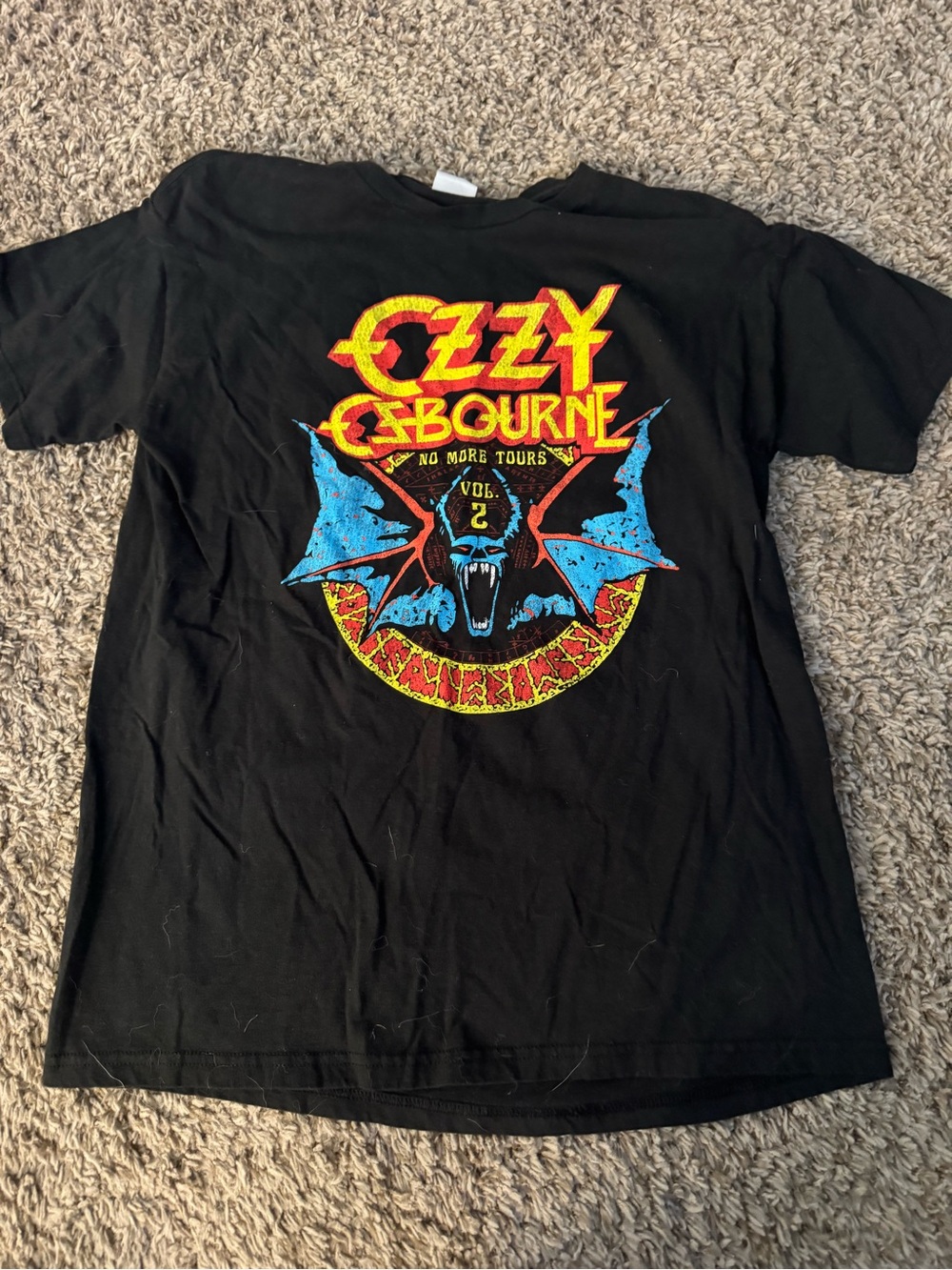 Ozzy Osbourne Kids Black Graphic Tee - Bat Logo